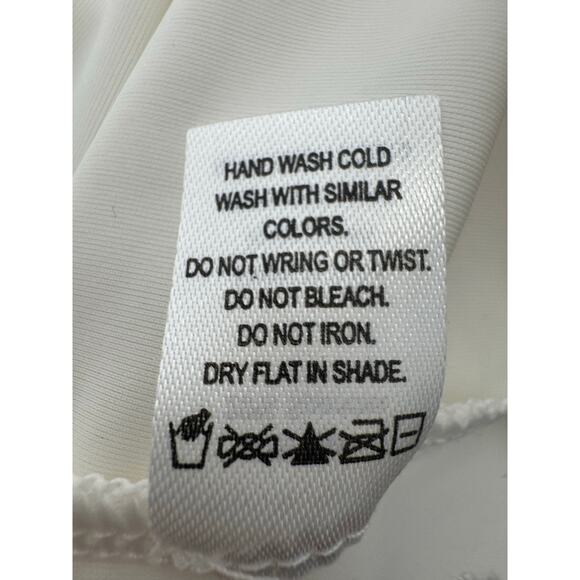 Cabana Life White off White Dolman Sleeve Mini Dress Beach Coverup Medium LN - Picture 9 of 9